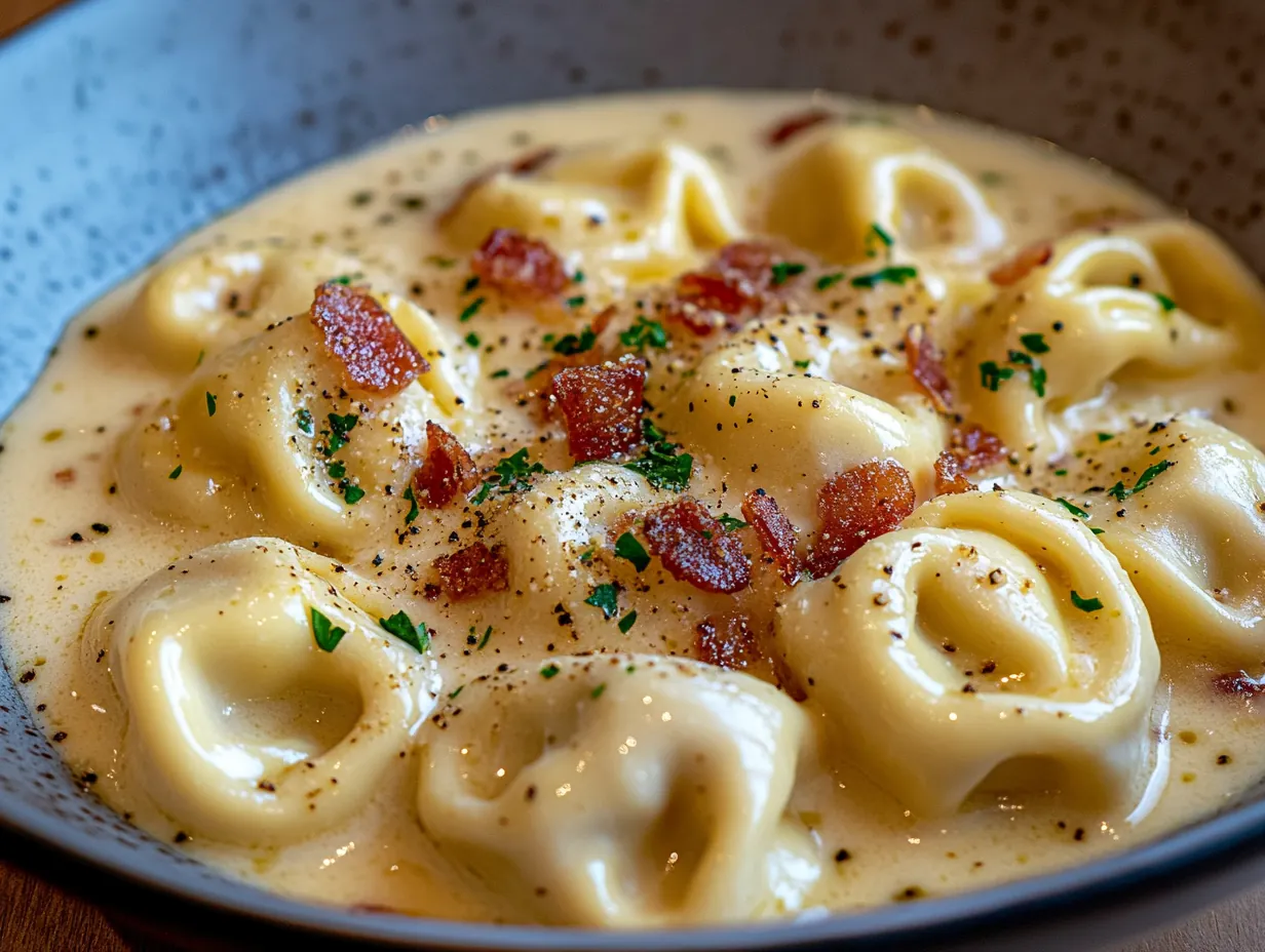 Creamy Tortellini Carbonara: 30-Minute Dinner Perfection!