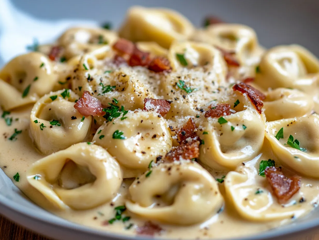 Creamy Tortellini Carbonara: 30-Minute Dinner Perfection!