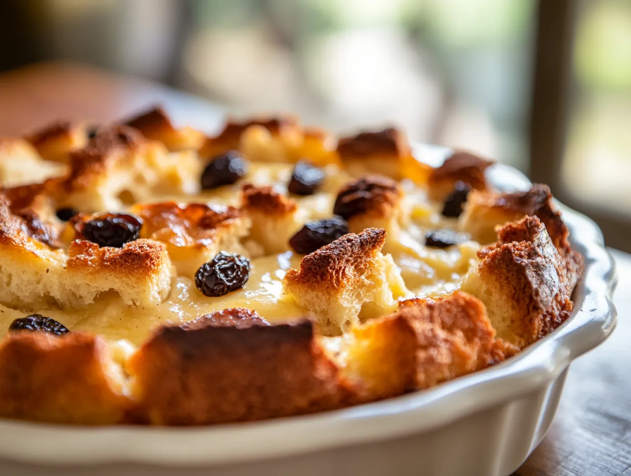 Grandma's Classic Bread Pudding: Southern Comfort Dessert finished dish