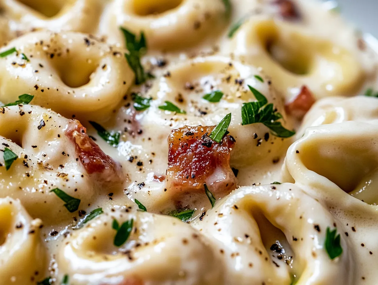 Quick & Creamy Tortellini Carbonara: Dinner in 30 Minutes!