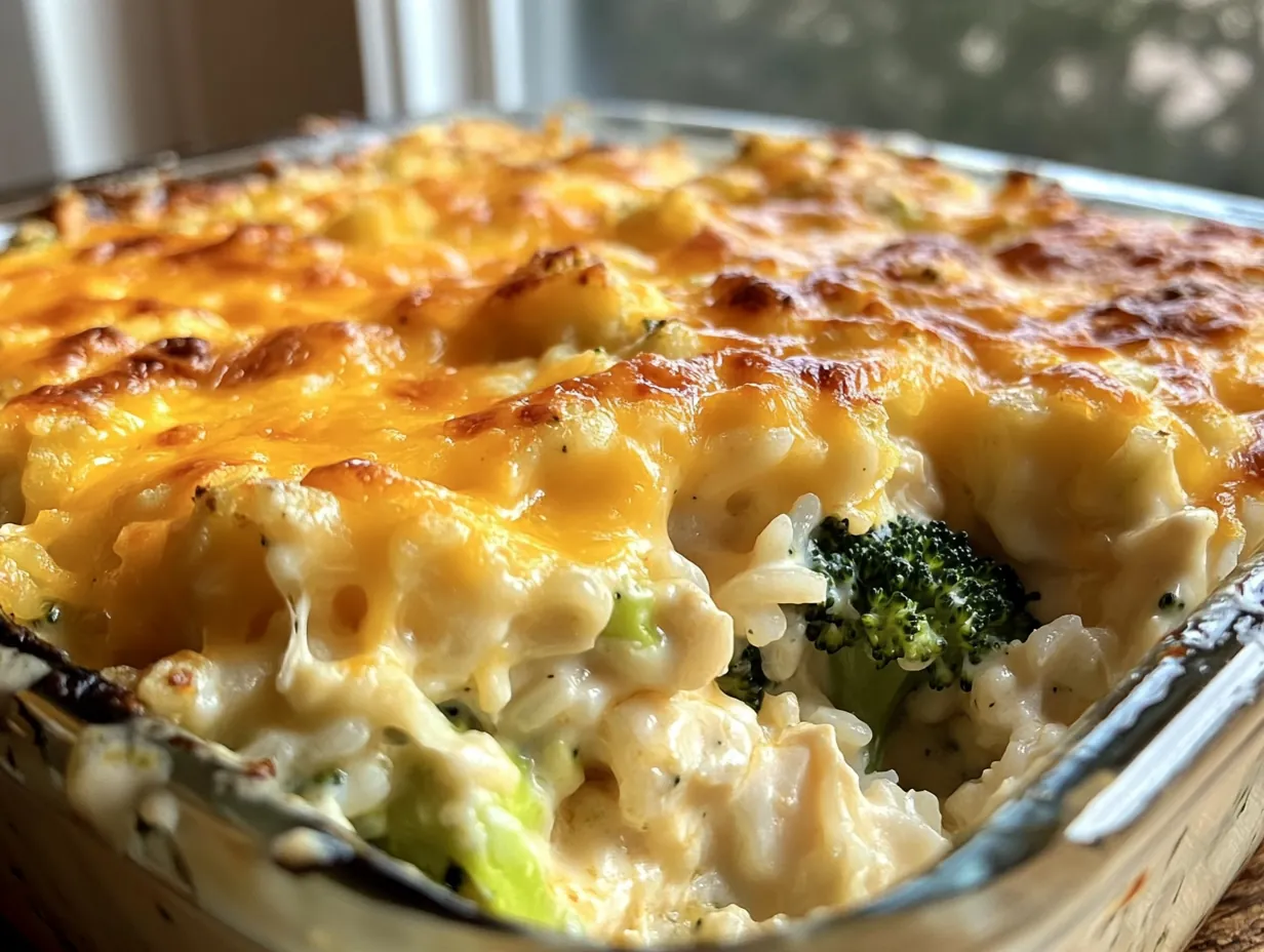 Texas-Sized Comfort: The Ultimate Broccoli Cheese Casserole finished dish