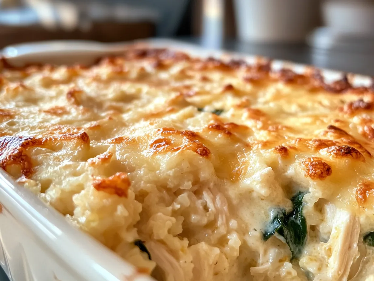 Unleash Flavor: Your Healthy Chicken Cauliflower Rice Casserole Awaits finished dish