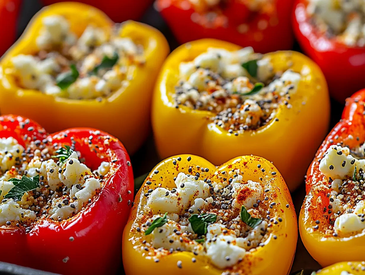 Whip Up These 5-Minute Protein Snack Cheese Stuffed Mini Peppers!