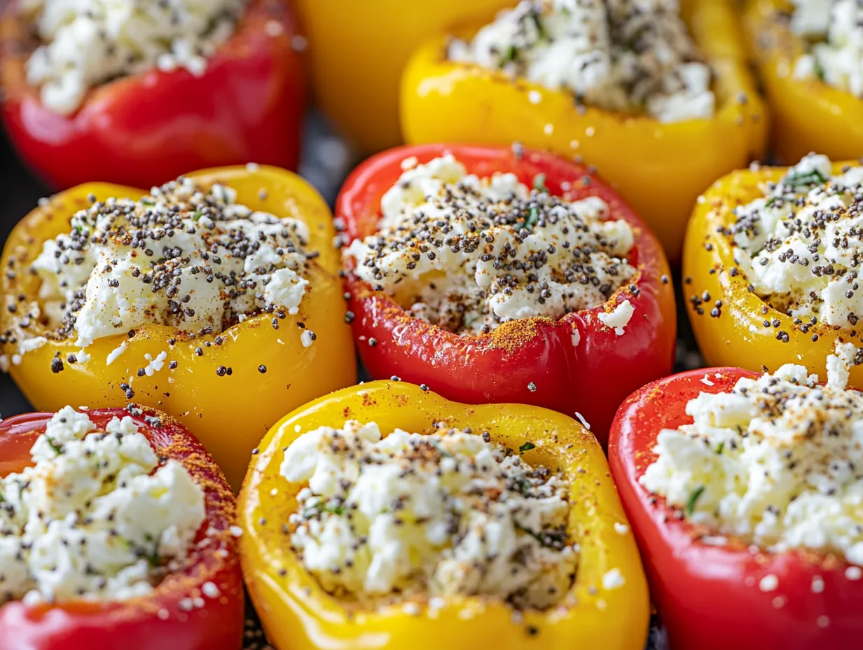 Whip Up These 5-Minute Protein Snack Cheese Stuffed Mini Peppers!